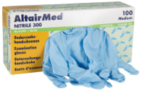 Nitril handschoenen maat M poedervrij - AltairMed - blauw - 100 stuks