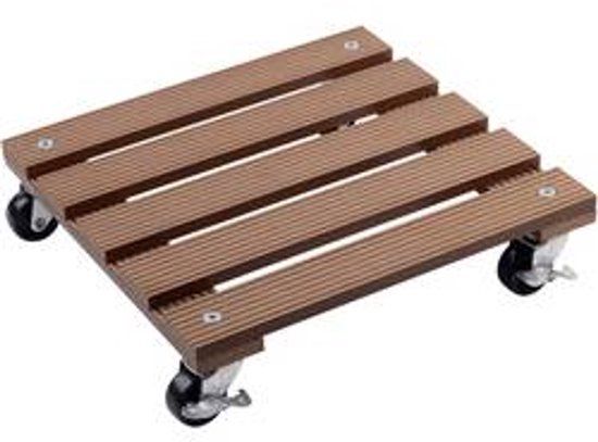Metafranc WU0825100 Transportroller Houtcomposiet (WPC) Laadvermogen (max.): 60 kg 300 mm x 300 mm x 73 mm Aantal rollers 4
