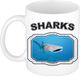 Bellatio Decorations Dieren liefhebber walvishaai mok 300 ml - keramiek - cadeau beker / mok haaien liefhebber