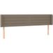 Tête de lit taupe 163x16x78/88 cm tissu