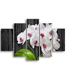 Homemania Wandafbeelding, bloemenmotief, 5 stuks, natuur, voor woonkamer, meerkleurig, 95 x 0,3 x 60 cm, HM205MDF09, MDF