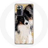 Maniacase Etui voor Xiaomi Redmi Note 10 Pro Japanse spaniël zwart-wit hondenras