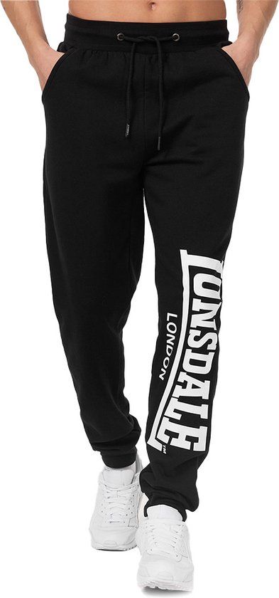 Lonsdale London Logo Large Heren Trainingsbroek - Zwart - 3XL