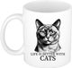 Bellatio Decorations Cadeau mok voor katten liefhebbers - Burmees - wit - keramiek - 300 ml