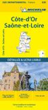 Côte-d'Or, Michelin Côte-d'Or, Saône-et-Loire: carte routière et touristique: 320-4