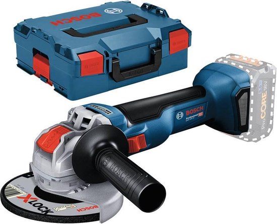 Bosch GWX 18V-10 18V Li-Ion Accu X-LOCK Haakse Slijper - 125mm - Body in L-Boxx - Koolborstelloos