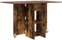 vidaXL Eettafel 115 x 70 x 75 cm Bewerkt hout Gerookt eiken