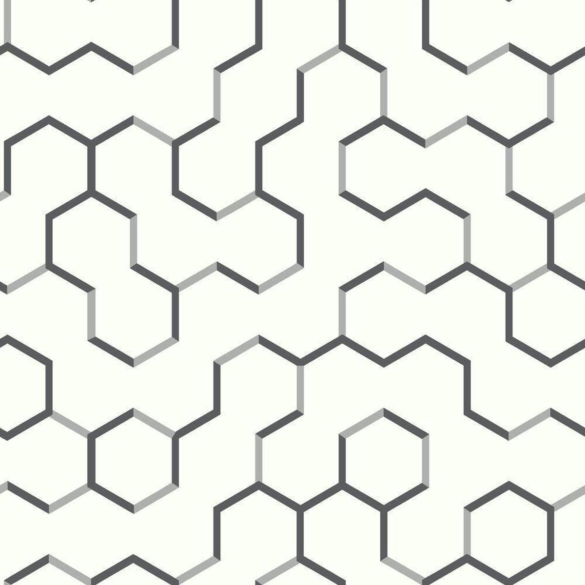 RoomMates Peel And Stick Geometric Vinyl Wallpaper - 503 cm - Black