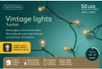 Lumineo Vintage kerstverlichting - 50 led lampjes - klassiek warm wit - 490 cm - batterij