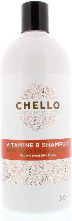 Chello Vitamine B Shampoo - 500 ml - Unisex - Voor Alle Haarkleuren - Siliconenvrij - Sulfaatvrij - Parabenenvrij - Hypoallergeen - Voor Futloos & Fijn Haar