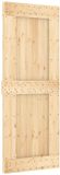 vidaXL Schuifdeur NARVIK Naturel en Zwart 80 x 210 cm