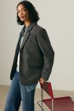 Levi's Blazer Luna Relaxed - Femme - S - Gris / Luna Glen Plaid