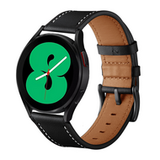 Samsung Galaxy Watch 7 / Galaxy Watch FE 40mm & 44mm Leren Bandje - Zwart