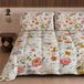 PETTI Artigiani Italiani Bedrukt winterdekbed 270 × 260 cm | Bloemen 06 Wit