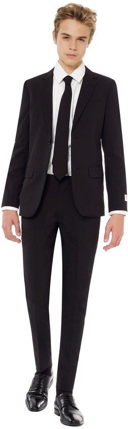 OppoSuits Black Knight Jongens Kostuum Zwart Maat 158/164