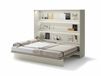 CONCEPTION PRO Lit mural escamotable 160x200 cm cachemire (horizontal) avec matelas