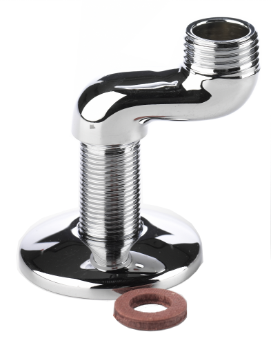 BPE 2 S-koppelingen 3/4" x 3/8" sprong 30 mm met rozet chroom