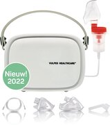 Vulpes goods Vulpes HealthCare® Aerosoltoestel - Ultrasone Vernevelaar Inhalator – Inhalatieapparaat voor Kinderen, Volwassenen en Baby’s – oneindige modus - Helpt tegen Luchtwegaandoeningen - Incl. 3 mondstukken