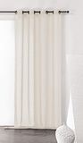 Linder 0169/10/375FR effen natuur ooggordijn met polyester 150 x 240 cm