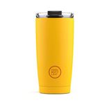 Cool Bottles Thermosbeker 550 ml - RVS Tumbler Beker - 5u warm / 10u koud - Lekvrije Koffiebeker - BPA-vrij - Vivid Yellow