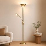 Milton & Oldbrook Lampe sur pied avec lampe de lecture Brescia Or