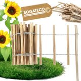 BOGATECO Hazelnoot Rolhekwerk 35 x 500 cm - Lattenafstand 7-8 cm - Natuurlijk Onbehandeld Hout - Duurzame Tuinafscheiding & Rolhek