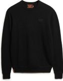 Superdry ESSENTIAL SLIM FIT CREW JUMPER Heren Trui - Zwart - Maat L