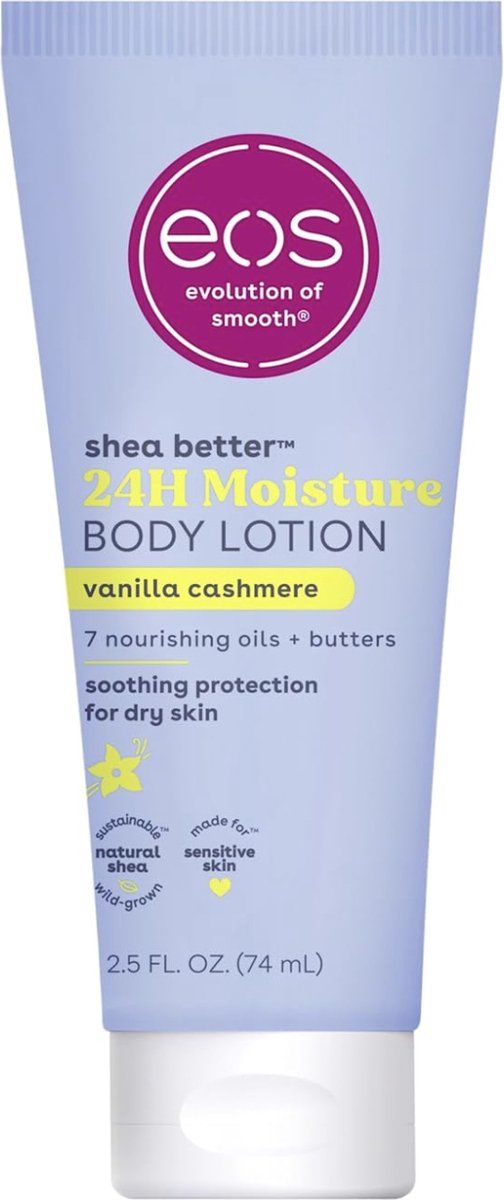 eos Shea Better Moisture Body Lotion - Travel Size - Vanilla Cashmere - Limited Edition - 74ml