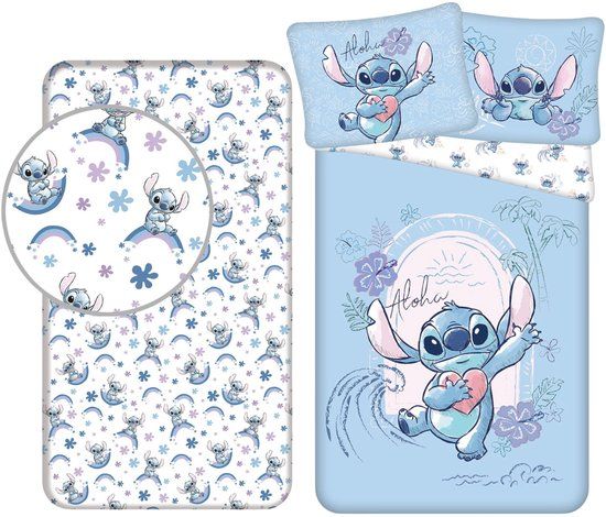 4KidsOnly Jerry Fabrics Lilo & Stitch Dekbedset - Eenpersoons - Katoen - 140x200 cm