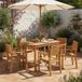 Table de jardin en pin avec trou pour parasol