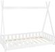 ML-Design Kinderbed Tipi 80x160 cm Wit Grenenhout