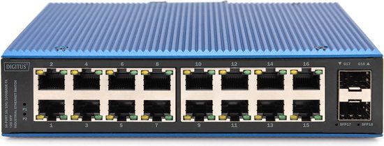 Digitus DN-651138 - 16-poorts Gigabit Ethernet Switch - Zwart/Blauw