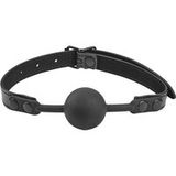 Obaie Obaie Bâillon en Silicone et Similicuir - Noir
