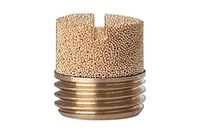 RIEGLER Sinterbronce-geluiddemper, sleuf, G 1/2, werkdruk max. 10 bar, bedrijfstemperatuur -10 °C tot 250 °C