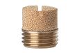 RIEGLER Sinterbronce-geluiddemper, sleuf, G 1/2, werkdruk max. 10 bar, bedrijfstemperatuur -10 °C tot 250 °C