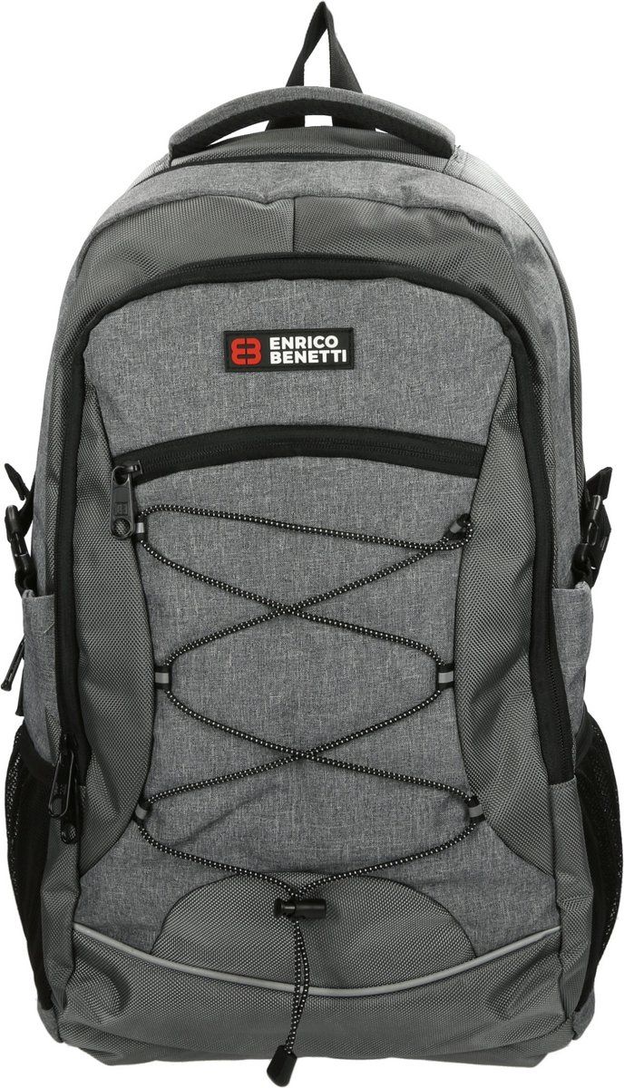 Enrico Benetti Lichtgrijs Stone 62128 sportieve laptoprugzak 17"