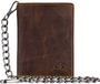 GREENBURRY Vintage Save Wallet With Chain Brown