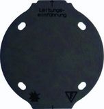 Hager Berker 1930 1-pans brandwerende basisplaat zwart