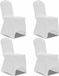 vidaXL Housse de chaise stretch 4 pièces blanc