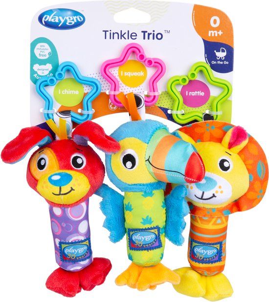 Playgro Tinkle Trio Hangspeeltjes - 3 Stuks