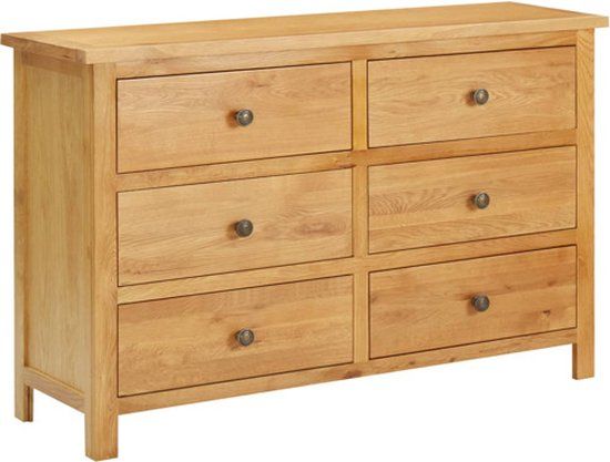 vidaXL Ladekast - Massief Eikenhout - 105x33,5x73 cm