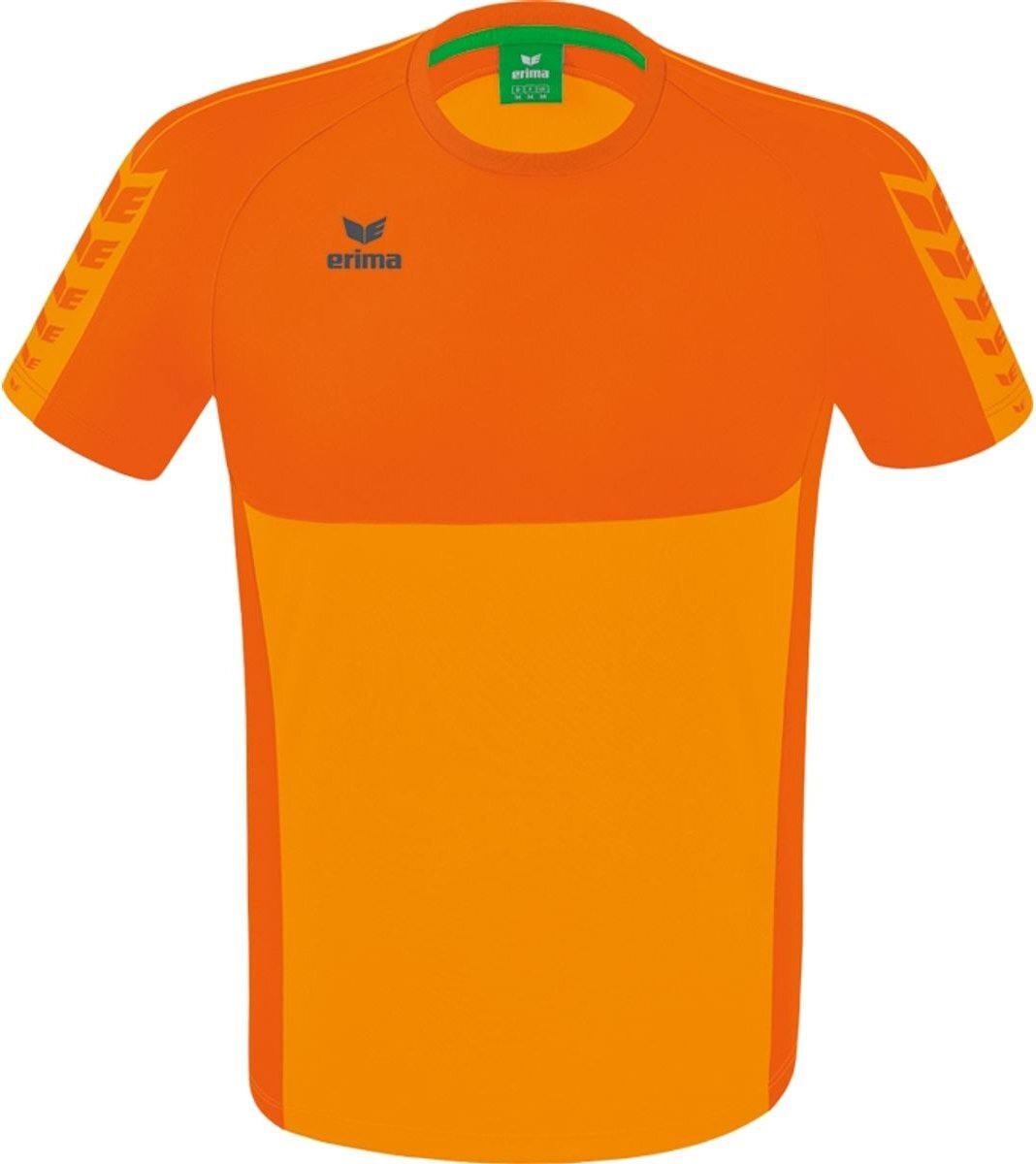 Erima Six Wings T-Shirt New Orange-Oranje Maat M