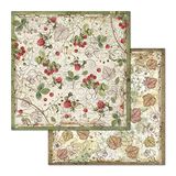 STAMPERIA SBB658 Dubbelzijdig papier Undergrowth, meerkleurig, 31,5 cm x 30,5 cm