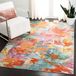 SAFAVIEH Lillian LLN359 Traditioneel tapijt voor woonkamer, slaapkamer of elk interieur, rechthoekig, 122 x 183 cm, blauw/oranje