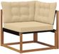 vidaXL Fauteuil d'angle extérieur acacia massif naturel