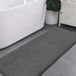 Holland Connections Tapis de bain, antidérapant, extra long, épaissi, souple, microfibre, super absorbant, lavable en machine - 50 x 178 cm (gris foncé)