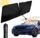 ZenithVibe Pare-brise pour voiture avec protection UV et isolation thermique - Protection solaire pliable 125 x 65 cm Convient à la plupart des voitures