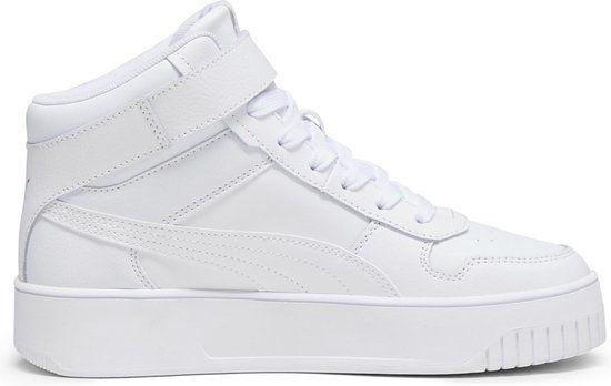 PUMA Carina Street Mid Dames Sneakers Wit Maat 40 | Hoge Sneakers | Imitatieleer | Rubberen zool | Herfst/Winter 2023