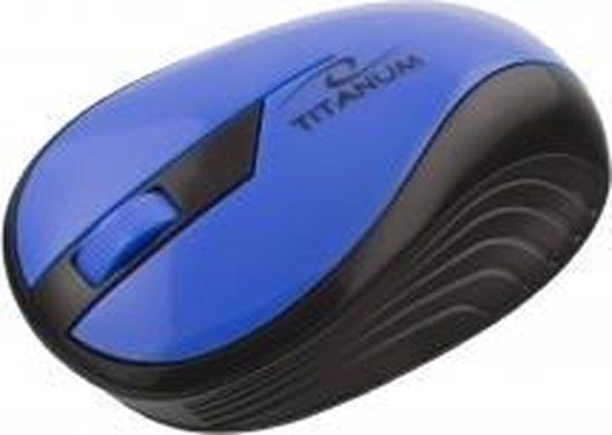Esperanza Titanum Wireless muis RF Draadloos Optisch 1000 DPI Rechtshandig Zwart, Blauw
