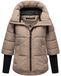 NAVAHOO Winterjas 'Lotusherz XIV' taupe